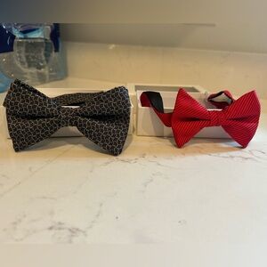 Calvin Klein Black and Red Bow Tie Set